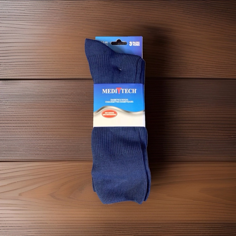 Blue-Medi Tech Diabetic Dress Socks